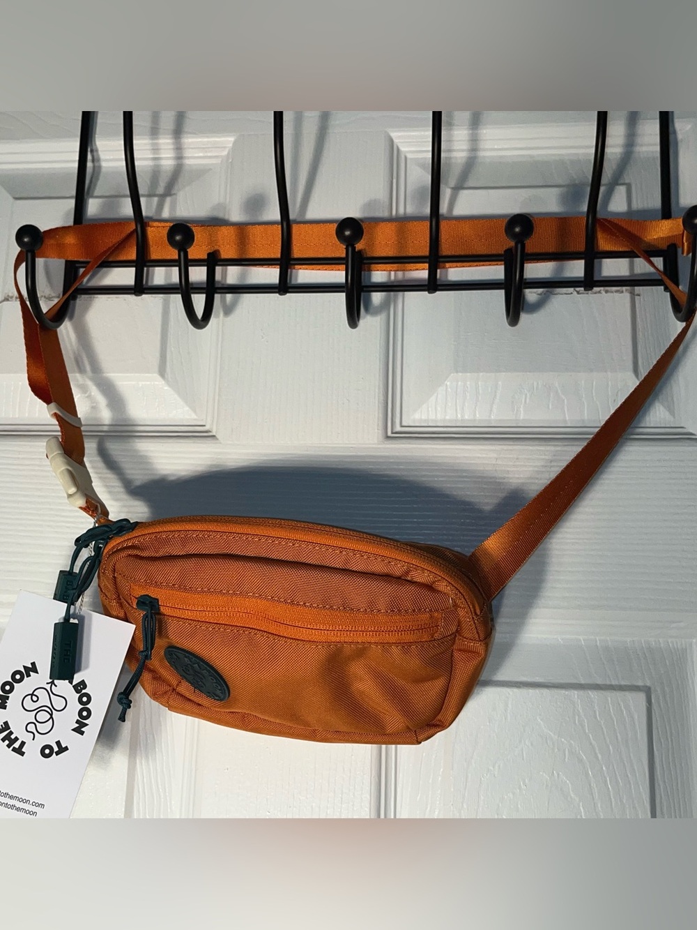 NEW With Tags Baboon To The Moon Mini Fanny Pack Crossbody Orange Blue